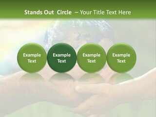A Person Holding A Small Earth In Their Hands PowerPoint Template