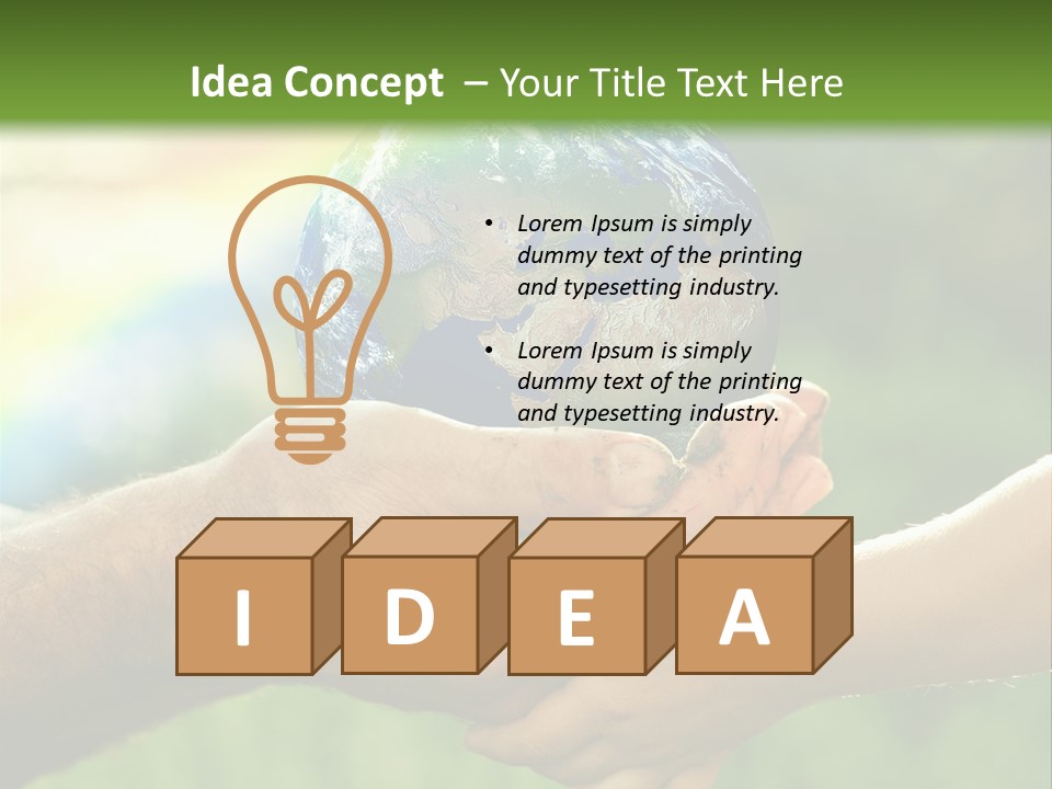 A Person Holding A Small Earth In Their Hands PowerPoint Template