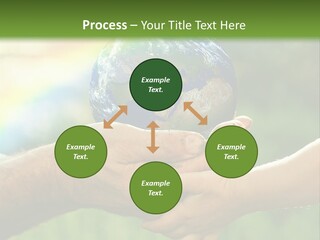 A Person Holding A Small Earth In Their Hands PowerPoint Template