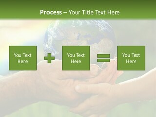 A Person Holding A Small Earth In Their Hands PowerPoint Template