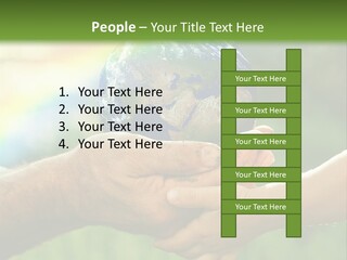 A Person Holding A Small Earth In Their Hands PowerPoint Template