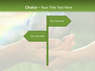 A Person Holding A Small Earth In Their Hands PowerPoint Template