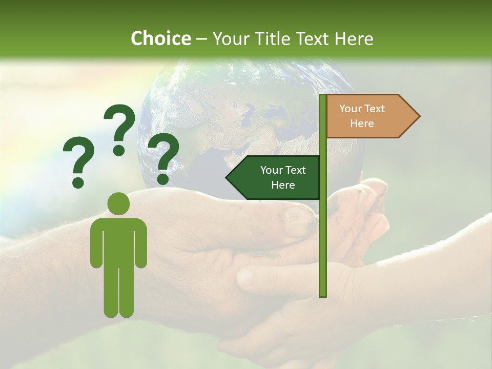 A Person Holding A Small Earth In Their Hands PowerPoint Template