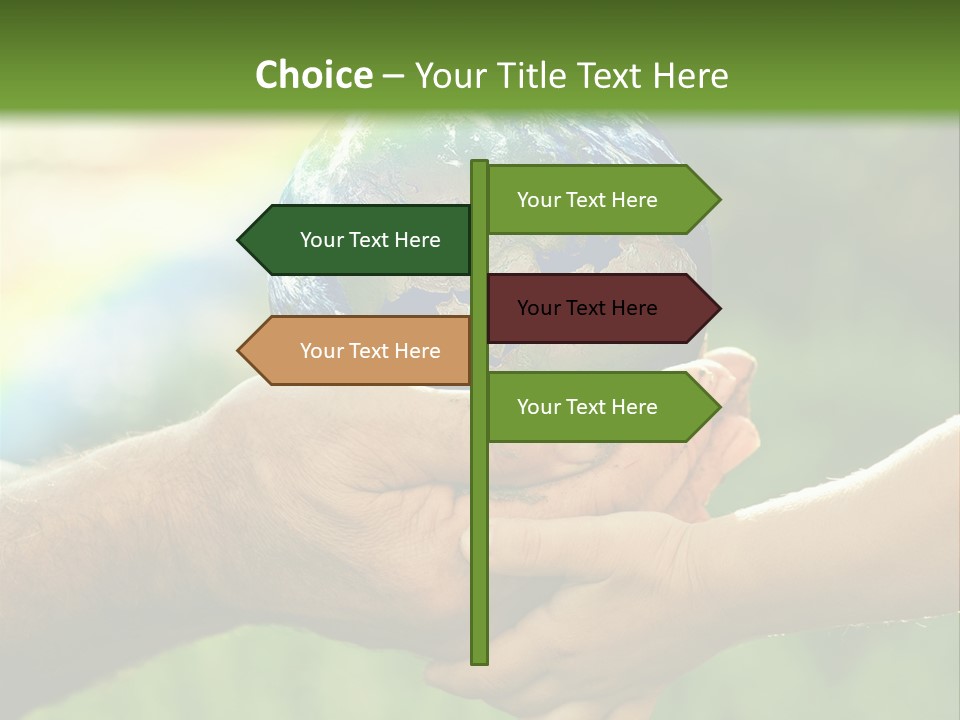 A Person Holding A Small Earth In Their Hands PowerPoint Template