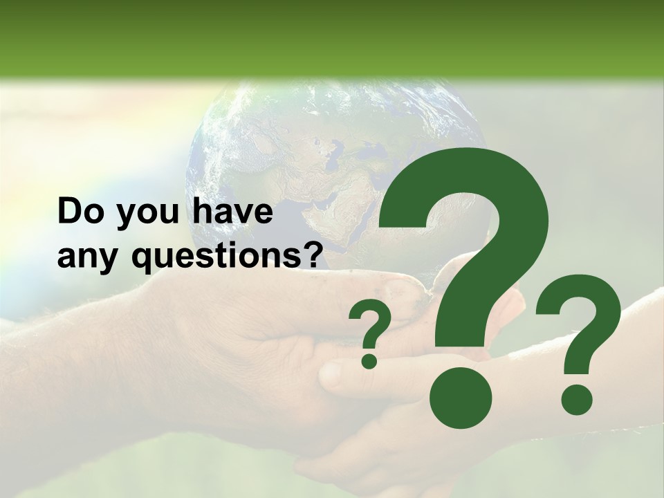 A Person Holding A Small Earth In Their Hands PowerPoint Template