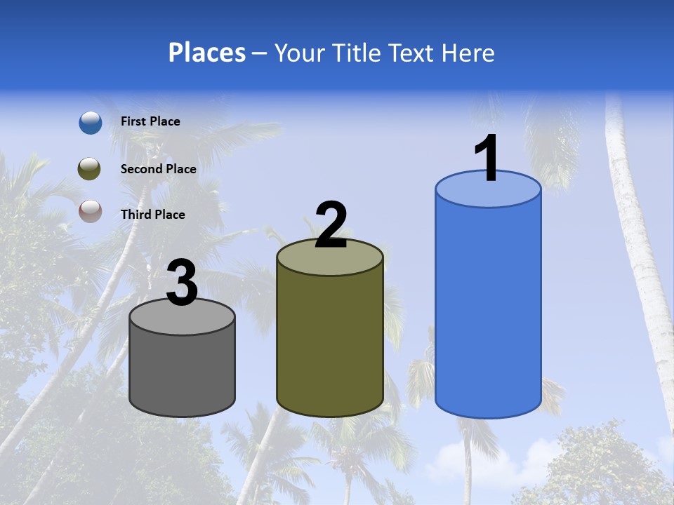 A Powerpoint Presentation With Palm Trees And Blue Sky PowerPoint Template