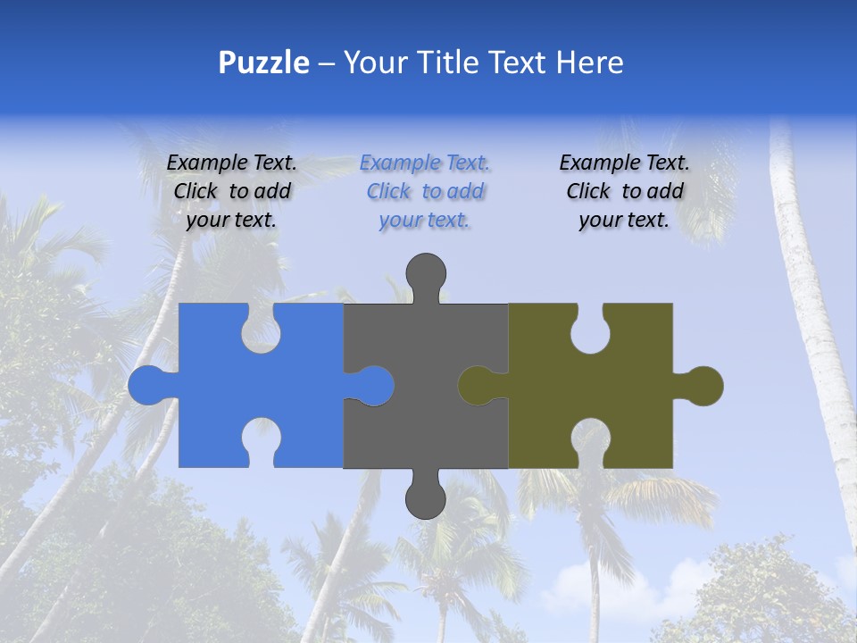 A Powerpoint Presentation With Palm Trees And Blue Sky PowerPoint Template