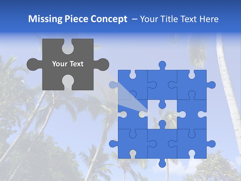 A Powerpoint Presentation With Palm Trees And Blue Sky PowerPoint Template