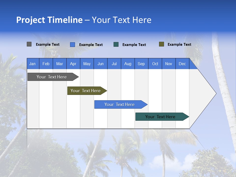 A Powerpoint Presentation With Palm Trees And Blue Sky PowerPoint Template
