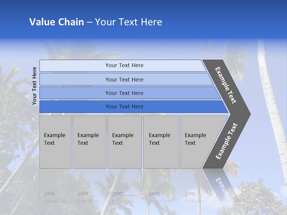 A Powerpoint Presentation With Palm Trees And Blue Sky PowerPoint Template