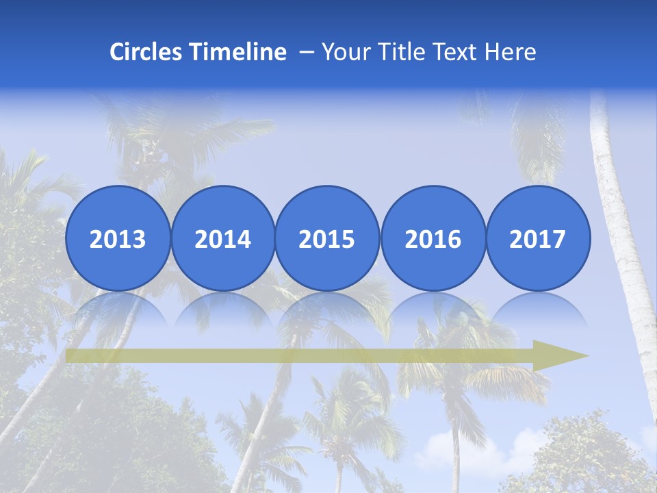 A Powerpoint Presentation With Palm Trees And Blue Sky PowerPoint Template