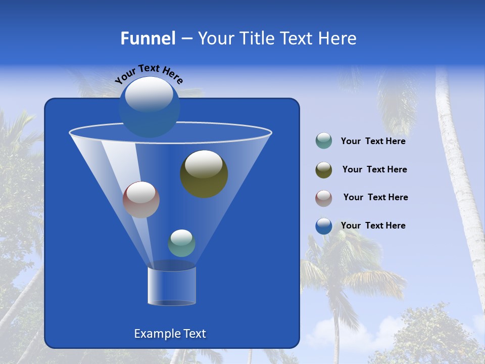 A Powerpoint Presentation With Palm Trees And Blue Sky PowerPoint Template