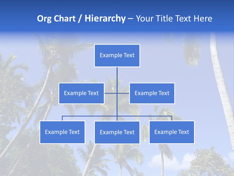 A Powerpoint Presentation With Palm Trees And Blue Sky PowerPoint Template