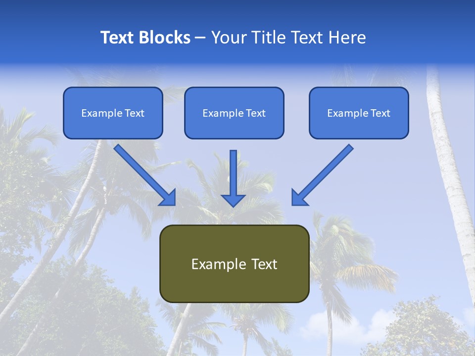 A Powerpoint Presentation With Palm Trees And Blue Sky PowerPoint Template