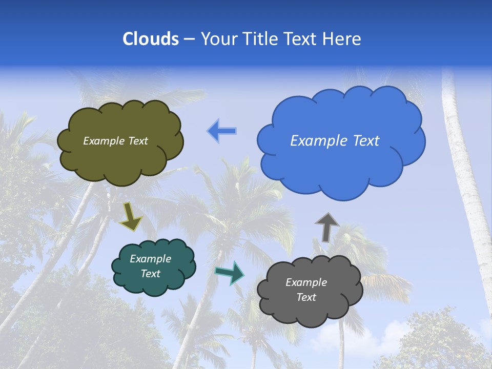 A Powerpoint Presentation With Palm Trees And Blue Sky PowerPoint Template