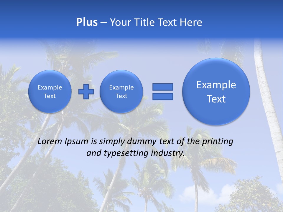 A Powerpoint Presentation With Palm Trees And Blue Sky PowerPoint Template