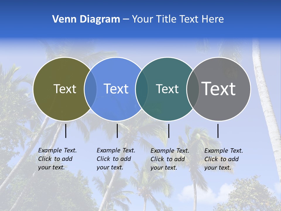A Powerpoint Presentation With Palm Trees And Blue Sky PowerPoint Template