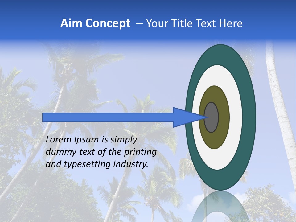 A Powerpoint Presentation With Palm Trees And Blue Sky PowerPoint Template