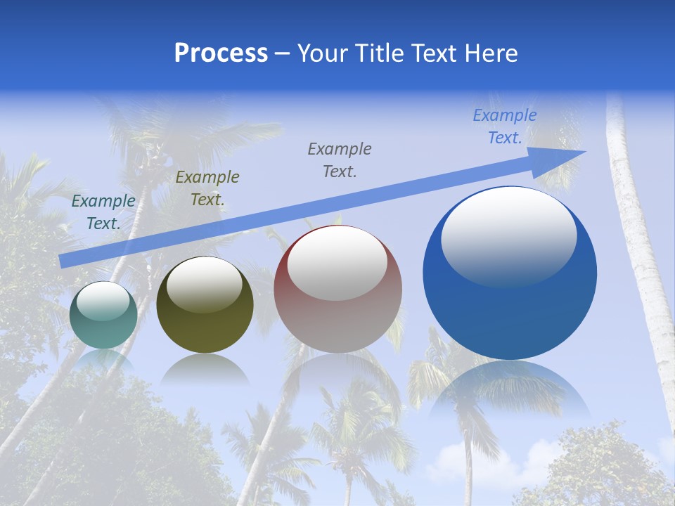 A Powerpoint Presentation With Palm Trees And Blue Sky PowerPoint Template