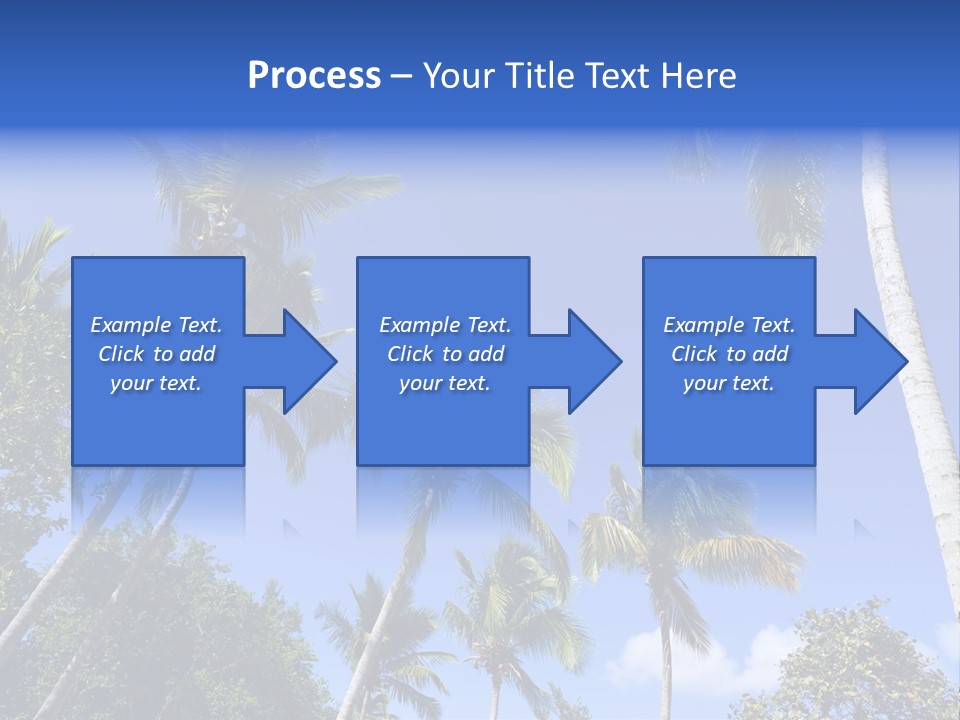 A Powerpoint Presentation With Palm Trees And Blue Sky PowerPoint Template