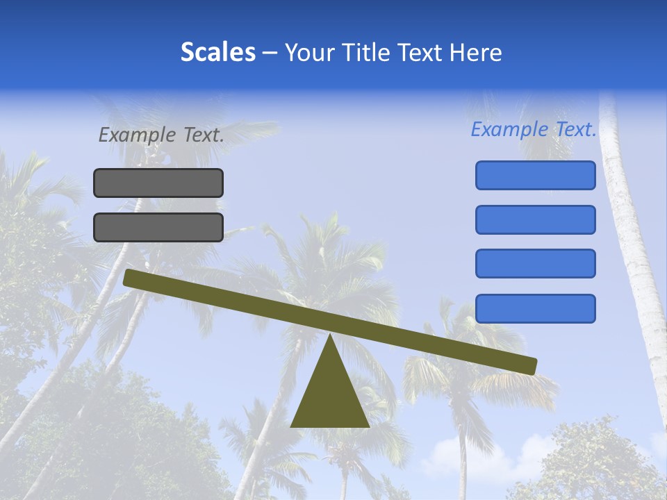A Powerpoint Presentation With Palm Trees And Blue Sky PowerPoint Template