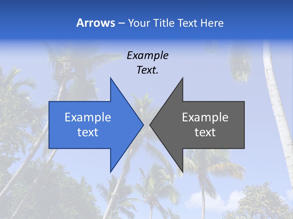 A Powerpoint Presentation With Palm Trees And Blue Sky PowerPoint Template