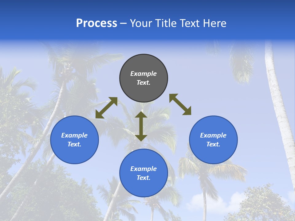 A Powerpoint Presentation With Palm Trees And Blue Sky PowerPoint Template