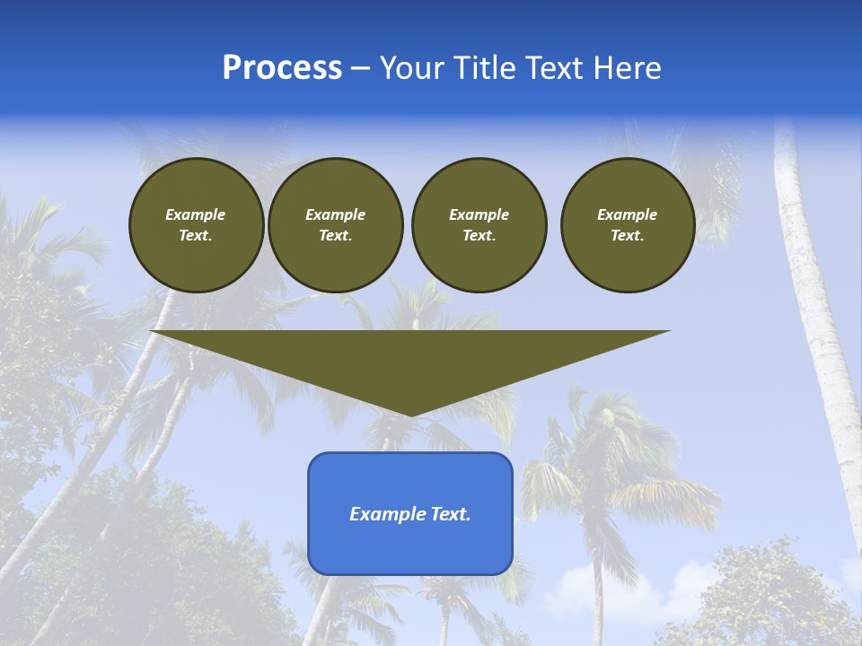 A Powerpoint Presentation With Palm Trees And Blue Sky PowerPoint Template