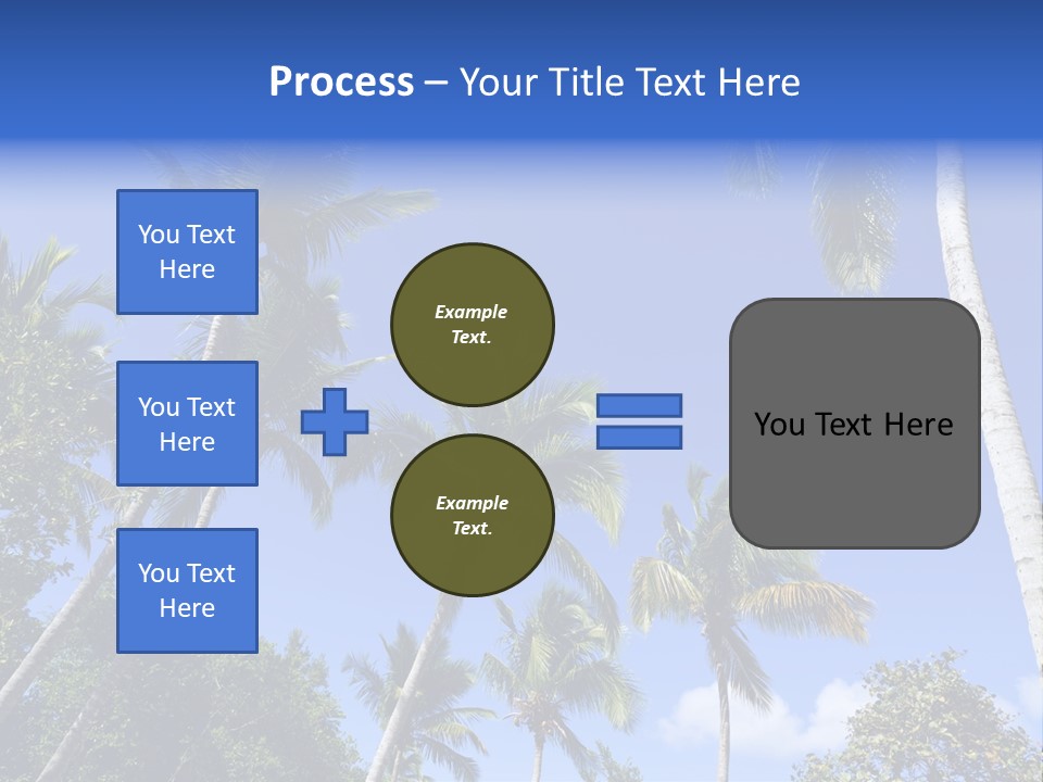 A Powerpoint Presentation With Palm Trees And Blue Sky PowerPoint Template