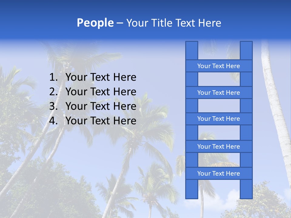 A Powerpoint Presentation With Palm Trees And Blue Sky PowerPoint Template