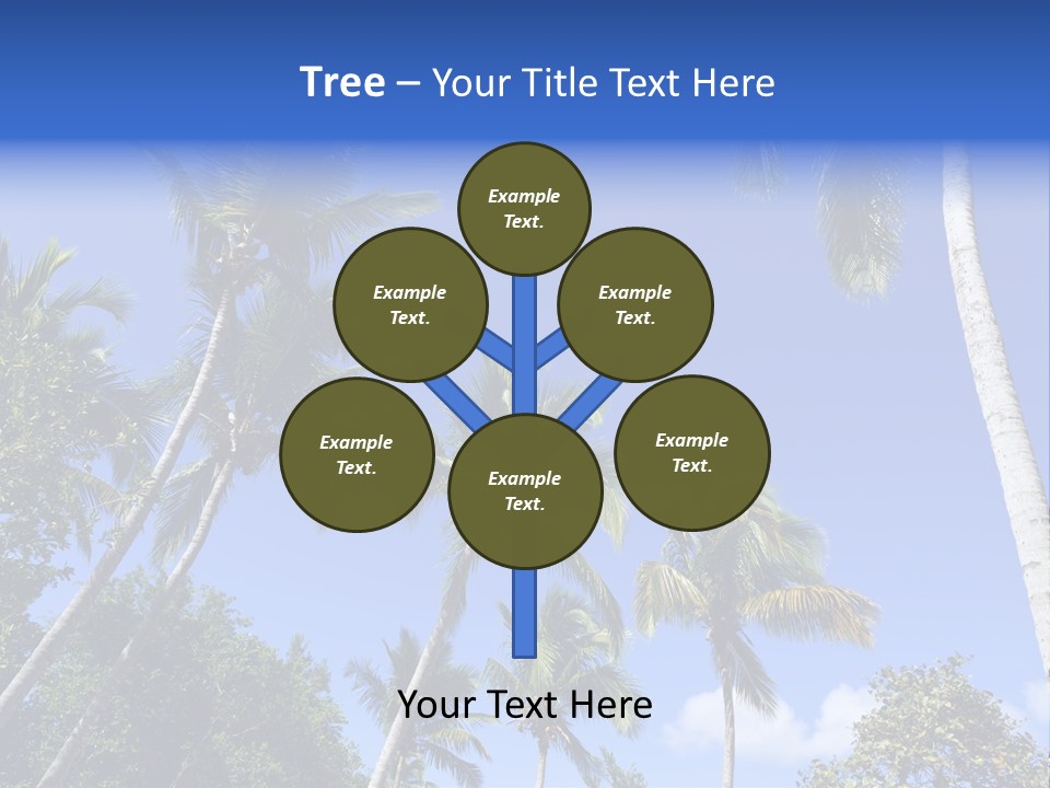 A Powerpoint Presentation With Palm Trees And Blue Sky PowerPoint Template