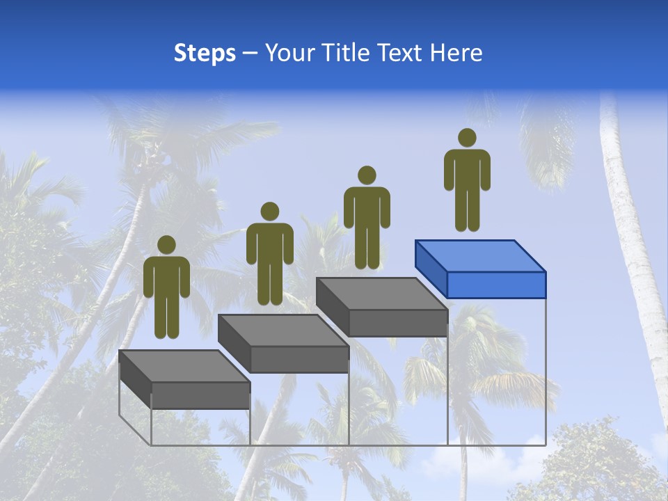 A Powerpoint Presentation With Palm Trees And Blue Sky PowerPoint Template