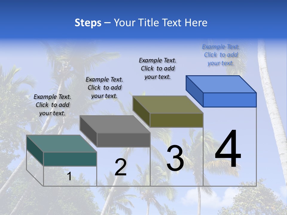 A Powerpoint Presentation With Palm Trees And Blue Sky PowerPoint Template