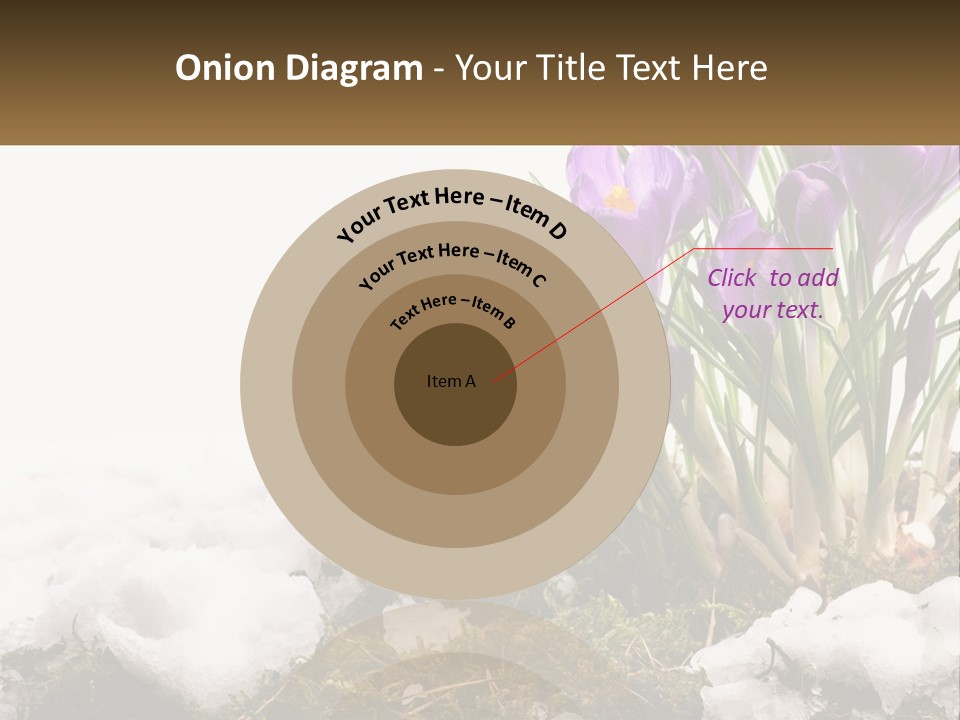 A Group Of Purple Flowers Sitting On Top Of Snow Covered Ground PowerPoint Template