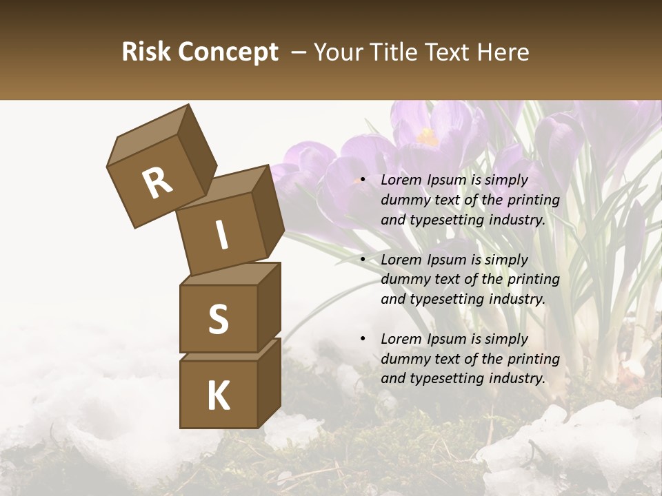 A Group Of Purple Flowers Sitting On Top Of Snow Covered Ground PowerPoint Template