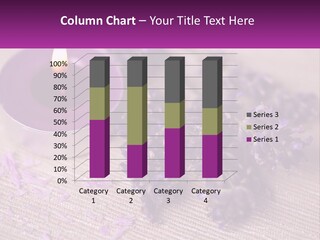 A Purple Candle And Some Lavender Flowers On A Table PowerPoint Template