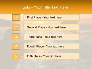 A Sunset Over The Ocean With A Cross On Top Of It PowerPoint Template