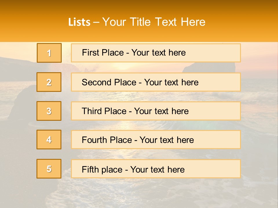 A Sunset Over The Ocean With A Cross On Top Of It PowerPoint Template