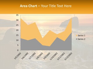 A Sunset Over The Ocean With A Cross On Top Of It PowerPoint Template