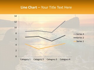 A Sunset Over The Ocean With A Cross On Top Of It PowerPoint Template