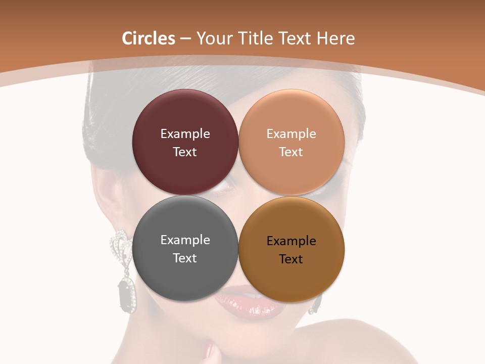 A Woman In A Red Dress Is Pointing At The Camera PowerPoint Template