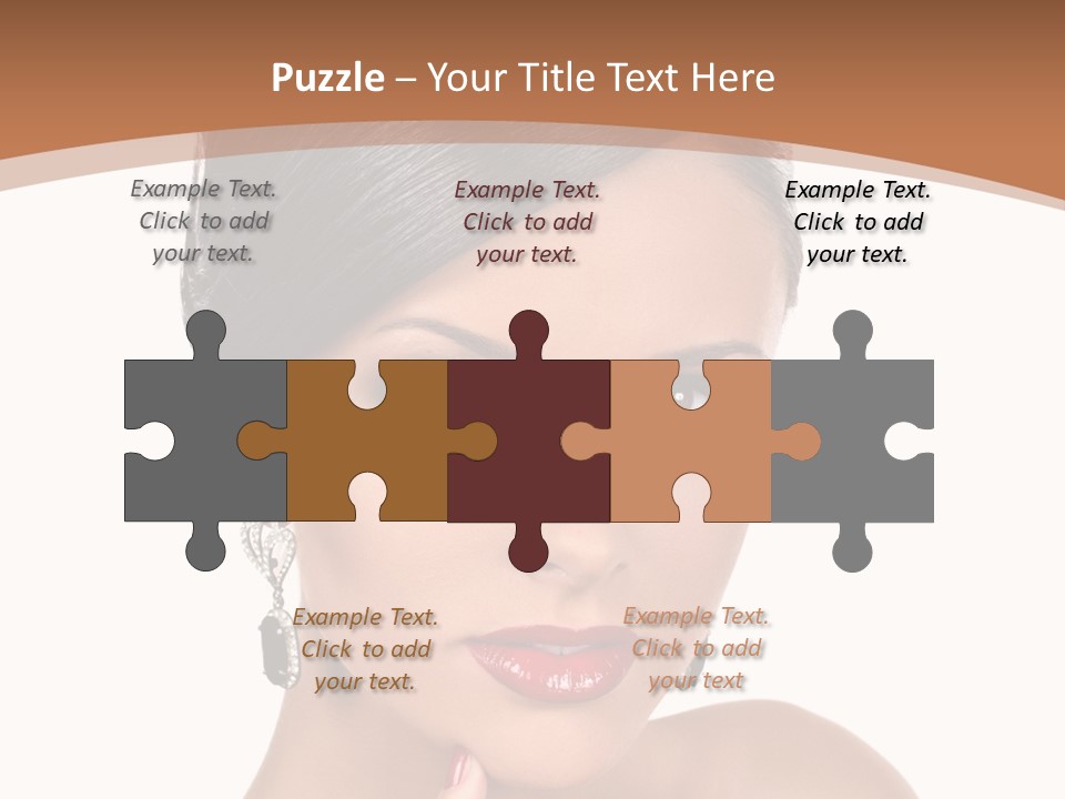 A Woman In A Red Dress Is Pointing At The Camera PowerPoint Template