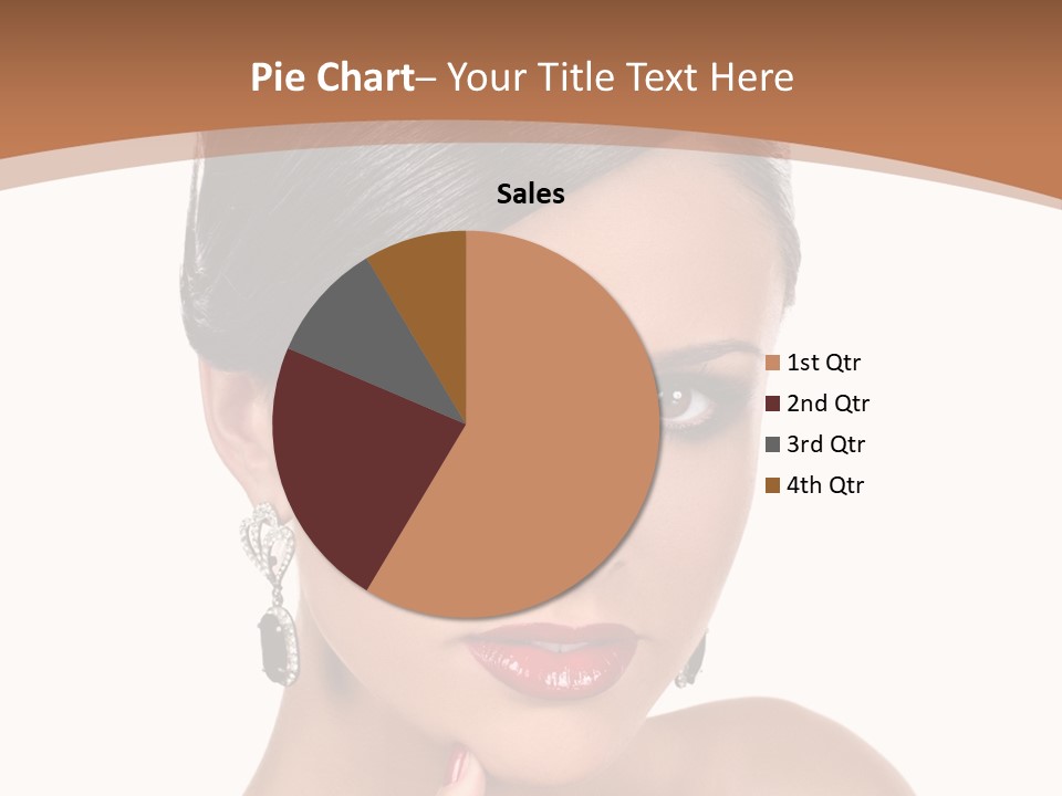 A Woman In A Red Dress Is Pointing At The Camera PowerPoint Template