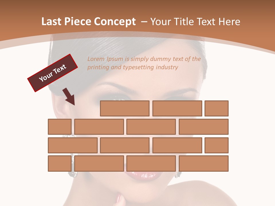 A Woman In A Red Dress Is Pointing At The Camera PowerPoint Template