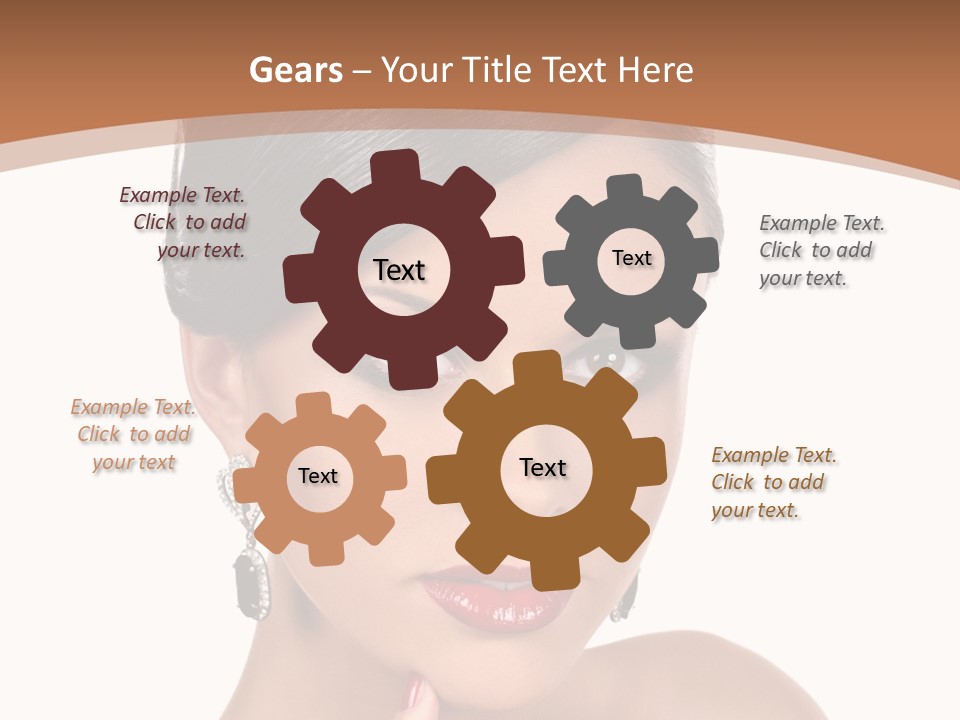 A Woman In A Red Dress Is Pointing At The Camera PowerPoint Template