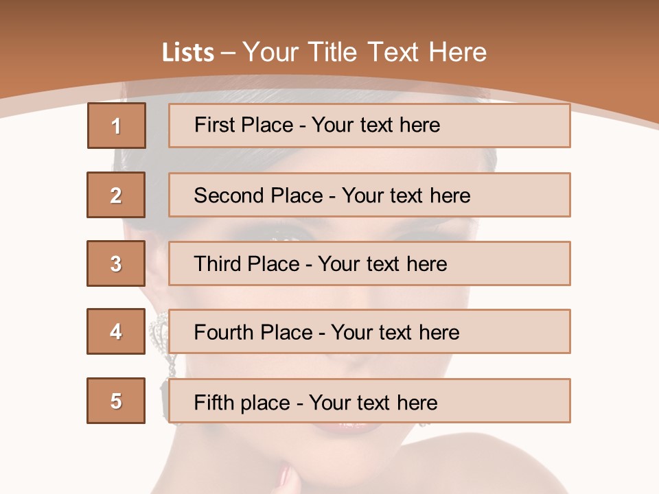 A Woman In A Red Dress Is Pointing At The Camera PowerPoint Template