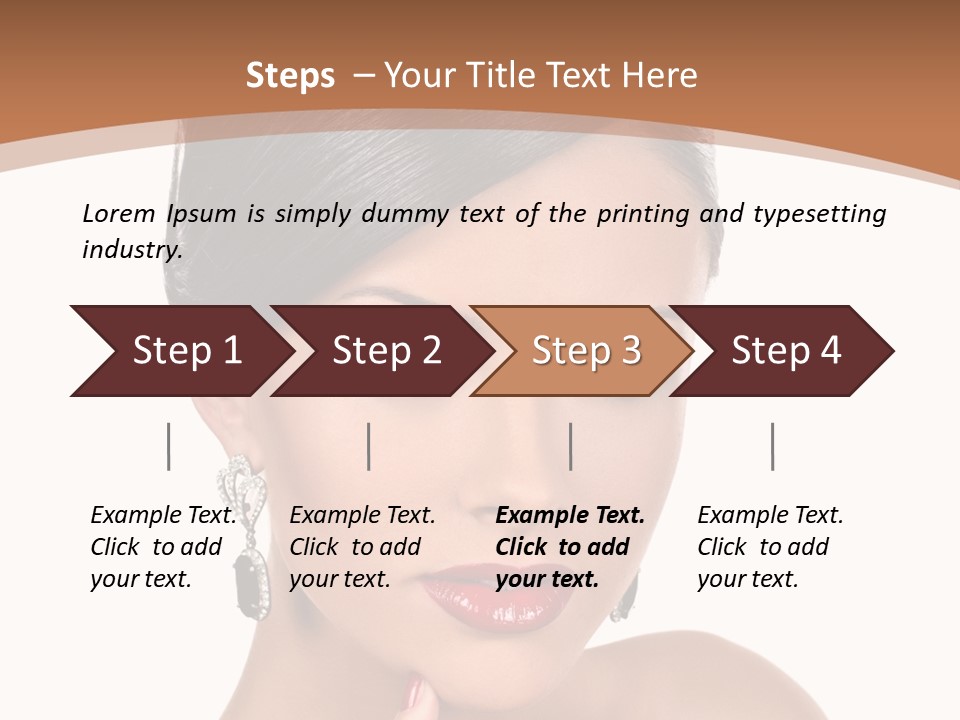 A Woman In A Red Dress Is Pointing At The Camera PowerPoint Template