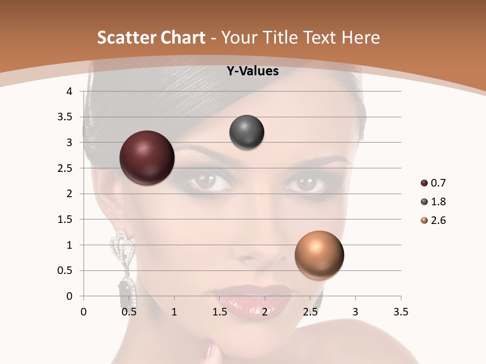 A Woman In A Red Dress Is Pointing At The Camera PowerPoint Template