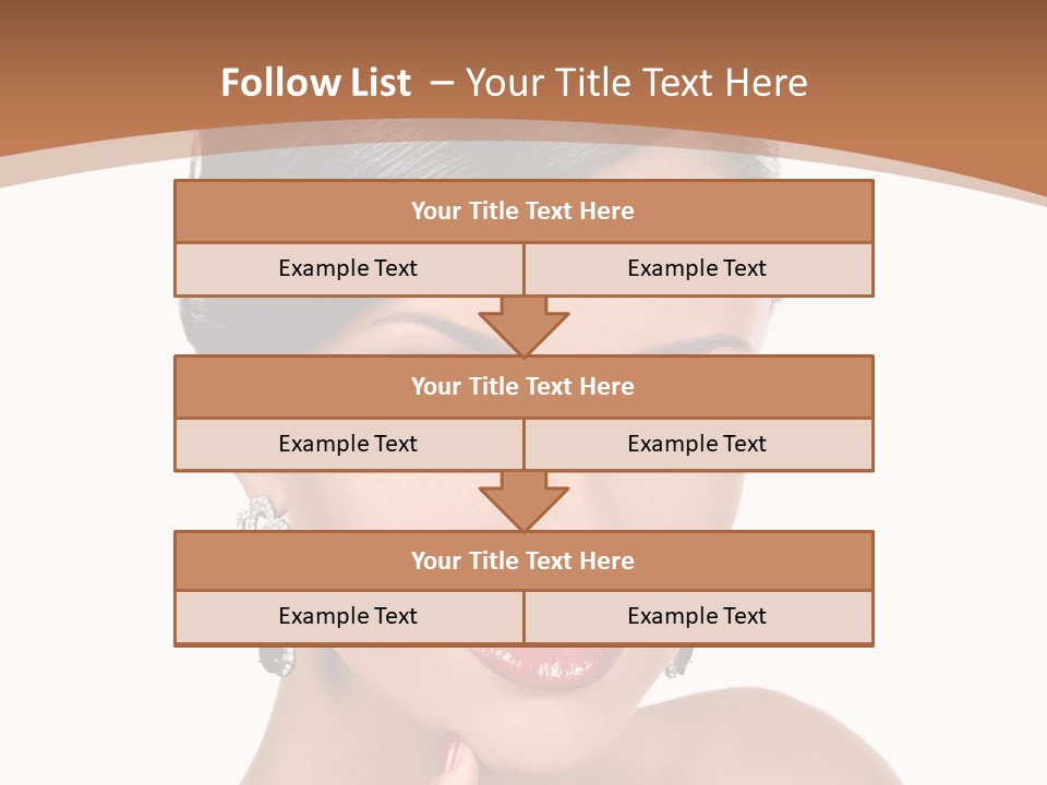 A Woman In A Red Dress Is Pointing At The Camera PowerPoint Template