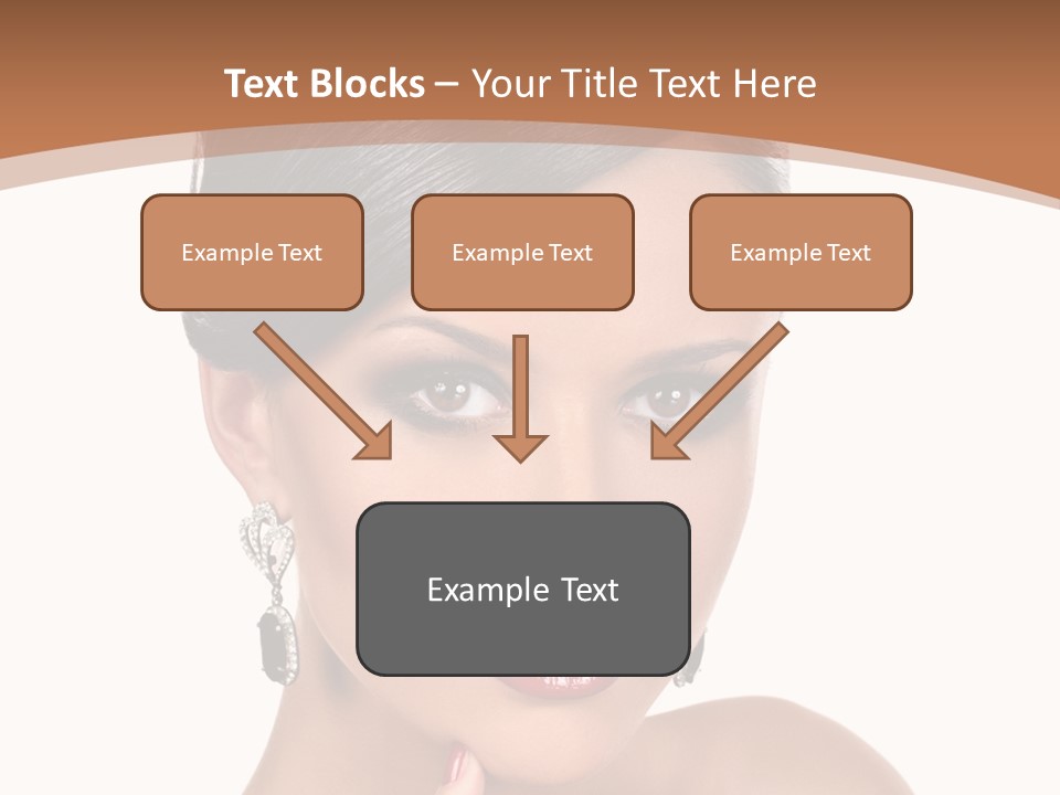 A Woman In A Red Dress Is Pointing At The Camera PowerPoint Template